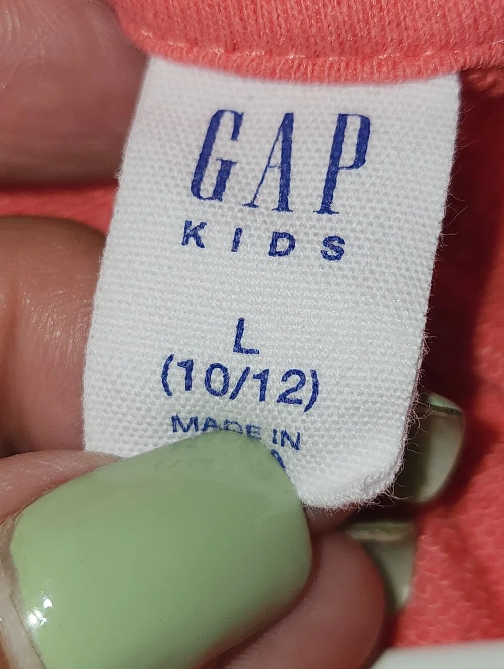 GAP Kids 1969 Glitter Logo Full-Zip Hoodie Coral Pink L (10/12)
